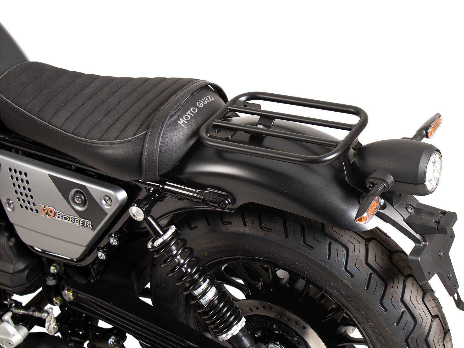 Solorack ohne Rückenlehne schwarz für Moto Guzzi V9 Bobber/Special Edition (2021-2025)