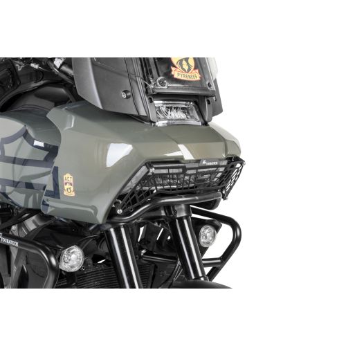 Protezione del faro anodizzata nera per Harley-Davidson RA1250 Pan America *USO OFFROAD SOLO*