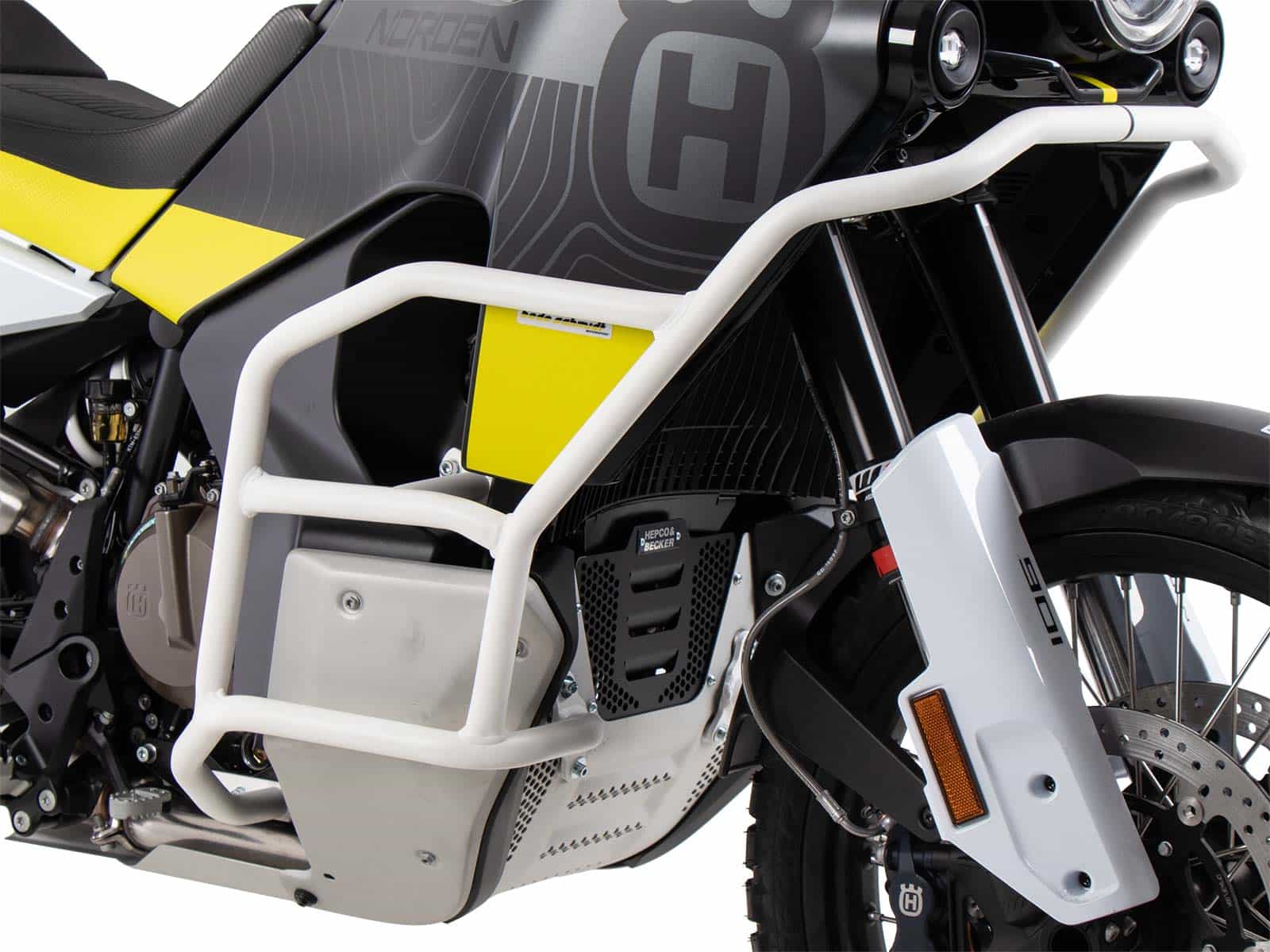 Barra di protezione motore solida bianca per Husqvarna Norden 901 (2022-)