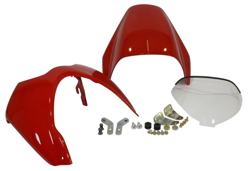Ducati Frontverkleiung mit Windschild + Sitzabdeckung rot für Monster 695