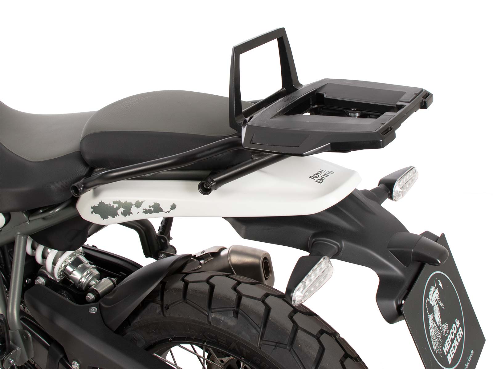 Alurack Topcaseträger schwarz für Kombination mit Originalgepäckbrücke für Royal Enfield Himalayan 450 (2024-)