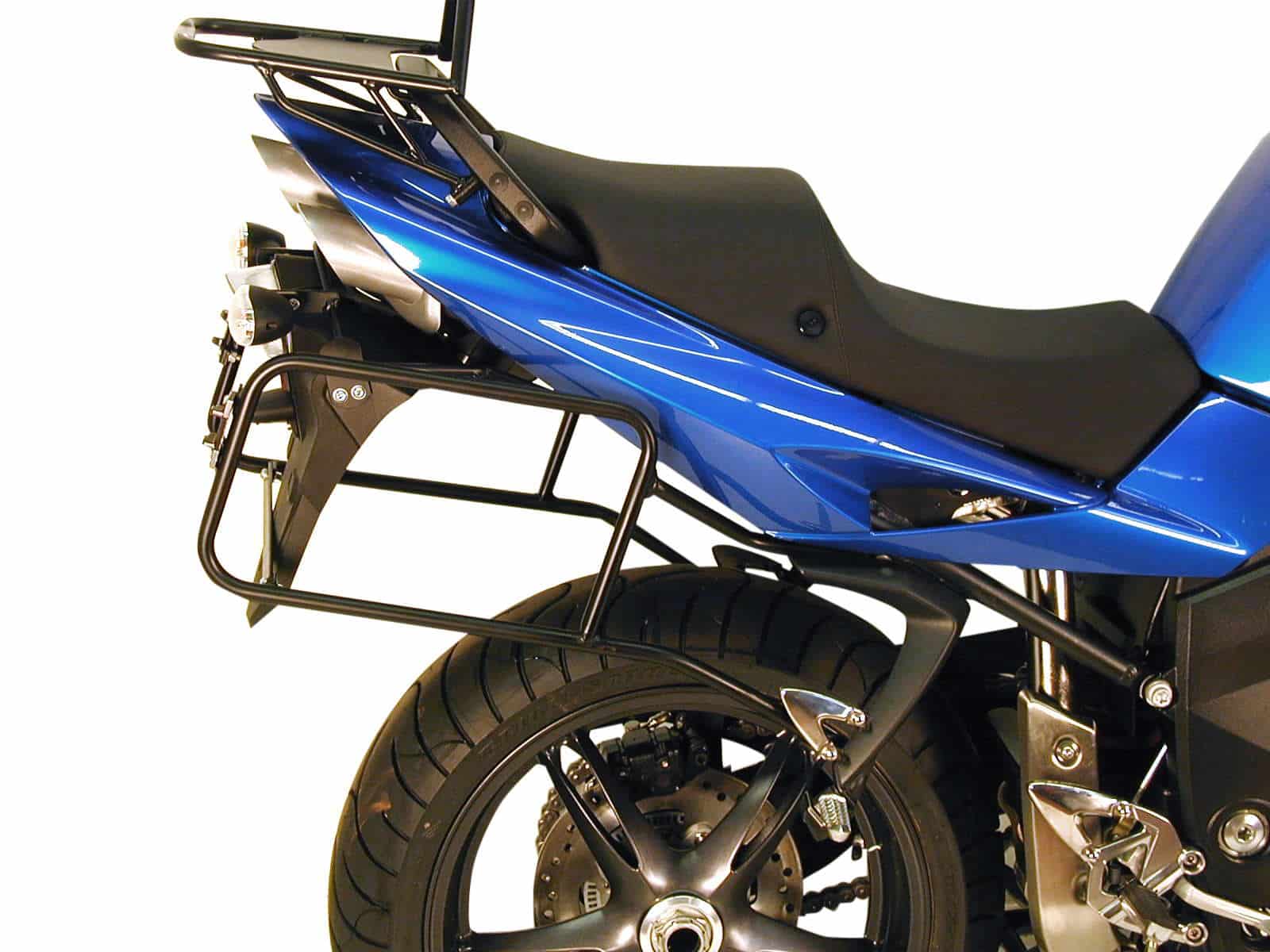 Komplettträgerset (Seitenkofferträger und Rohrgepäckbrücke Topcaseträger) schwarz für Triumph Sprint (1995-1998)