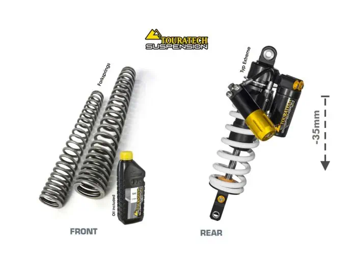 Suspension Touratech WTE Abaissement -35mm Type Expedition pour Yamaha 700 Tenere à partir de 2019