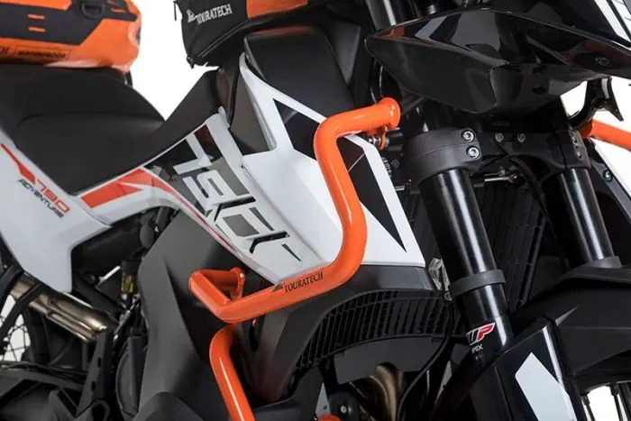 Touratech pare-carter en acier inoxydable orange KTM 790 Adventure + Adventure R