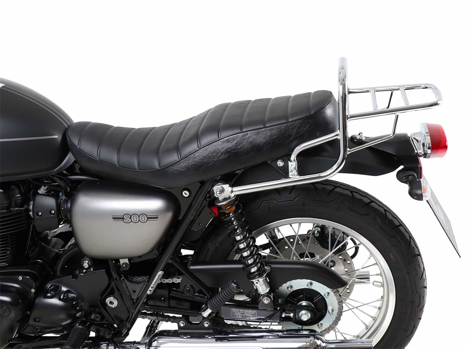 Rohrgepäckbrücke Topcaseträger chrom für Kawasaki W 800 Street / Cafe / Standard (2019-2025)