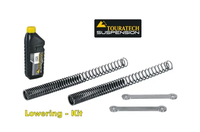 Touratech Abaissement de -25 mm pour Harley Davidson 1250 Pan America à partir de 2021 Ressorts de fourche et renvoi