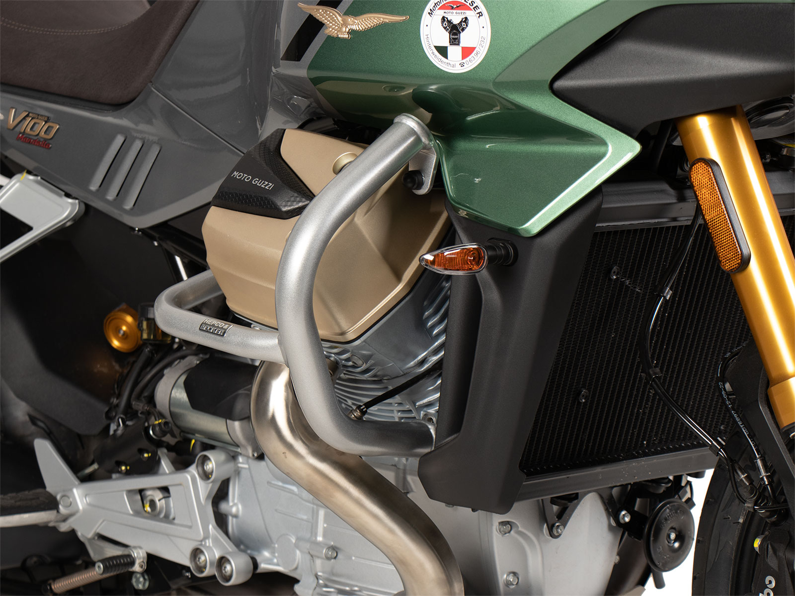 Motorschutzbügel silber für Moto Guzzi V100 Mandello / S (2022-)