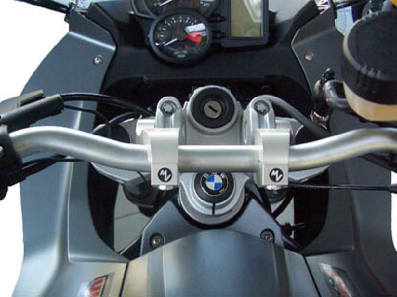 k-1310629647-6395 Adattatore manubrio regolabile e rialzo manubrio con offset di 70 mm ABE per BMW R1100GS