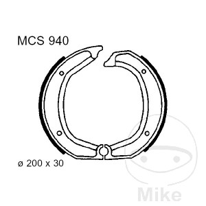 Brake Shoes without Spring TRW for BMW R90S R90/6 R100RT R100RS R100S R75 /5 /6 /7 R45N R45S