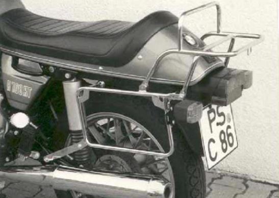 650602_00_01 Hepco&Becker ensemble complet de support de valise latérale avec bridge de bagages chromé pour BMW R80RT R100RT R100RS
