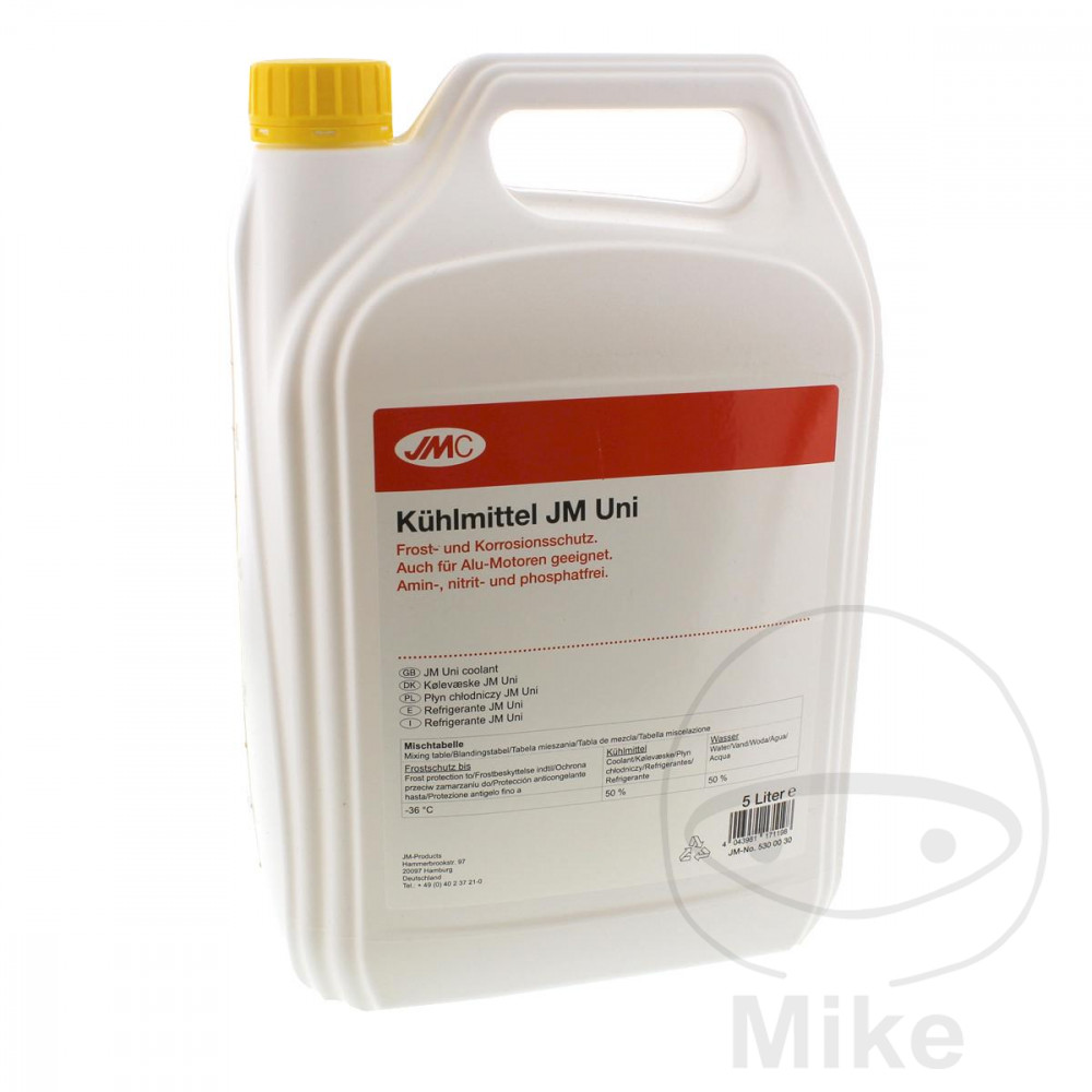 Kühlmittel JM Universal 5 Litros JMC con Anticongelante amarillo/verde