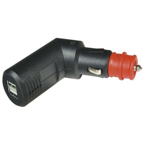 Dual USB Charging Socket Angled 12V / 5V, 2 x 2.5A Cigarette Lighter and Onboard Network Sockets