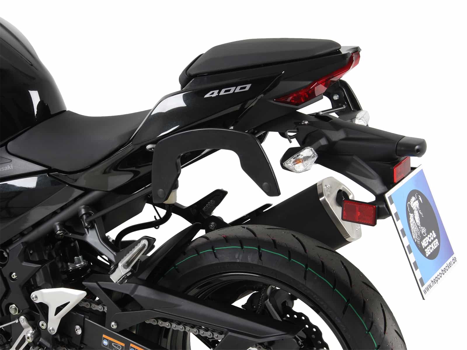 C-Bow Seitenträger schwarz für Kawasaki Ninja 400 (2018-2023)