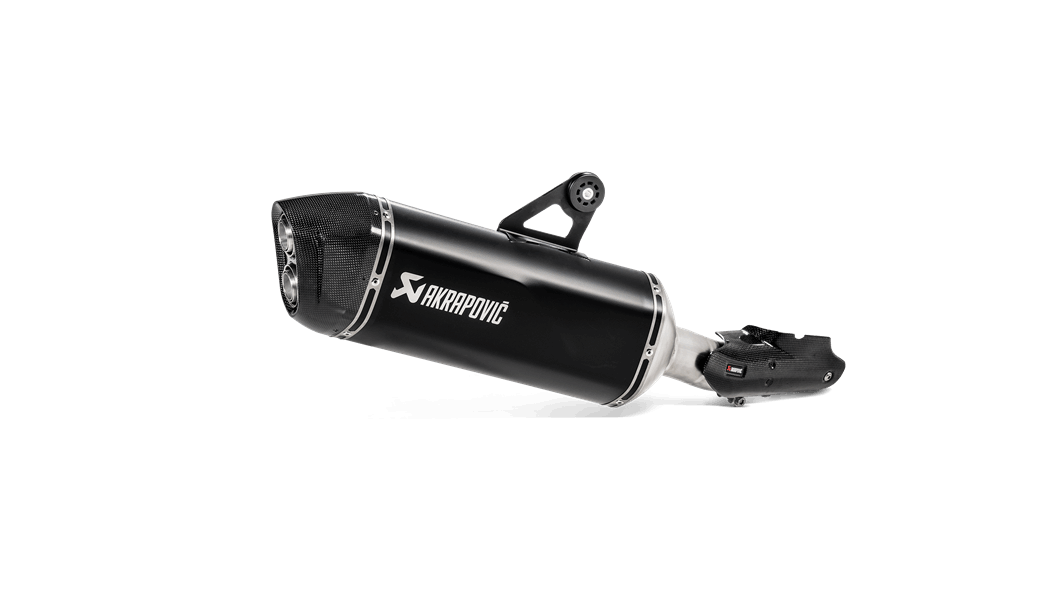 S-B12SO23-HAATBL Akrapovic Titanium Carbon Exhaust Muffler for BMW R1250GS + Adventure