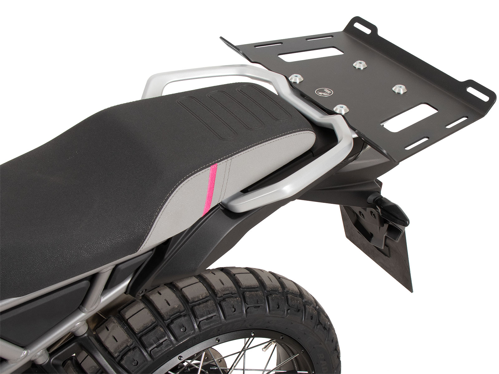 Gepäckbrückenverbreiterung für Originalbrücke schwarz für CF Moto 450 MT (2024-)