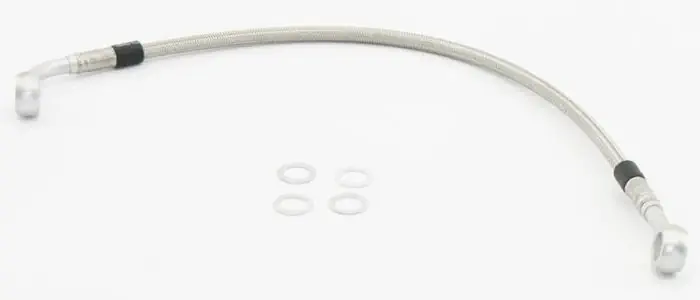 Linea freno in acciaio intrecciato per BMW F650GS + Dakar anteriore con ABS *linea superiore* 3 cm più lunga certificato TÜV Linea freno in acciaio intrecciato per BMW F650GS + Dakar anteriore con ABS *linea superiore* 3 cm più lunga certificato TÜV