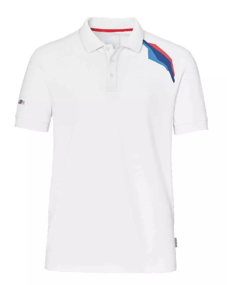 BMW-Poloshirt-Motorsport-weiss Camisa Polo Original BMW Motorrad Motorsport Blanca para Hombre