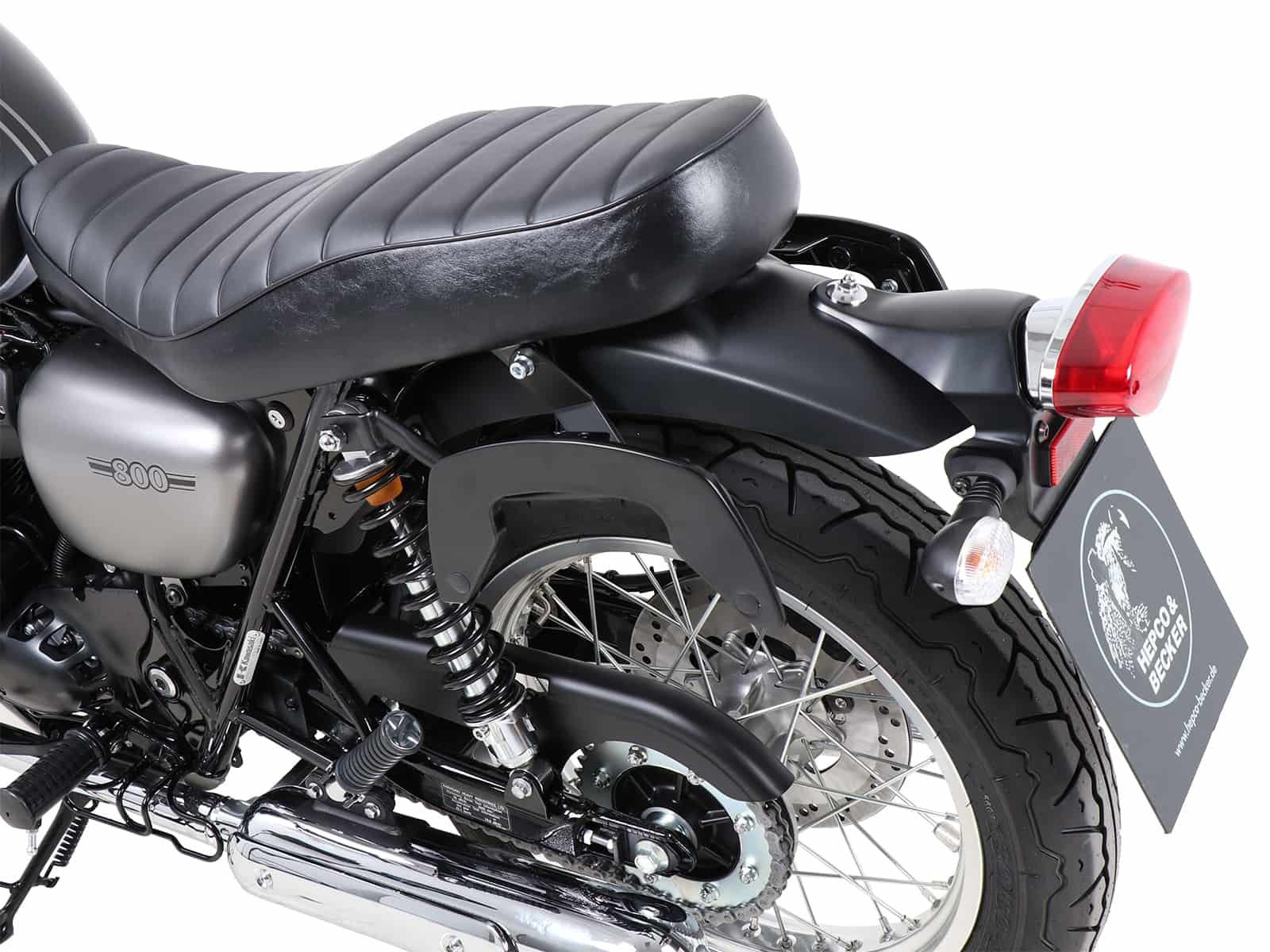 C-Bow Seitenträger schwarz für Kawasaki W 800 Street / Cafe / Standard (2019-2025)