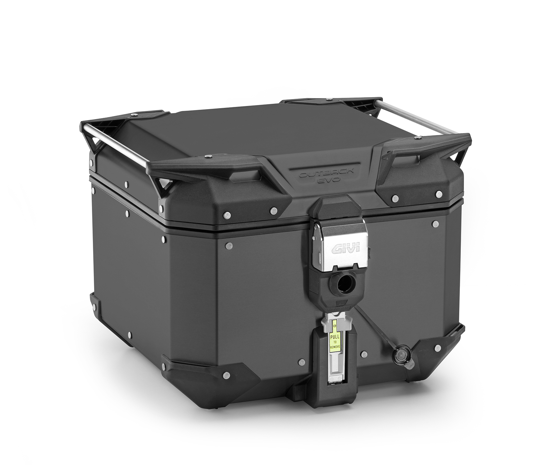Alu-Topcase schwarz Trekker Outback EVO Monokey 42 Liter / SMART SECURITY LOCK