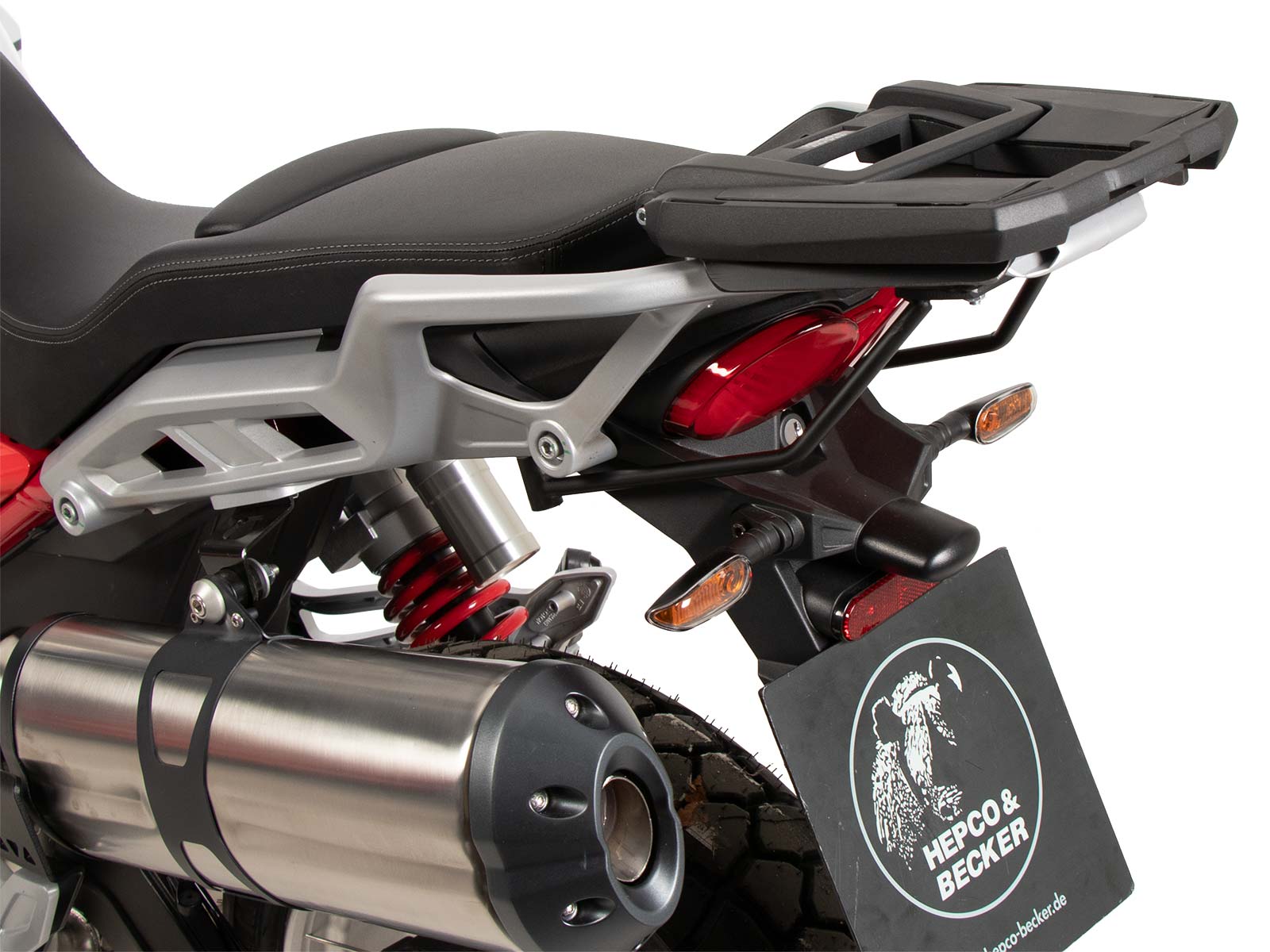 Easyrack Topcaseträger für Kombination mit Original-Gepäckbrücke schwarz für Moto Guzzi V 85 TT / Strada / Travel (2024-)