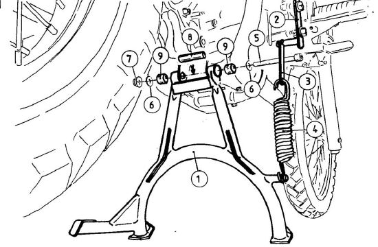 Hauptständer schwarz für Yamaha XT 660 R/X (2004-2016)