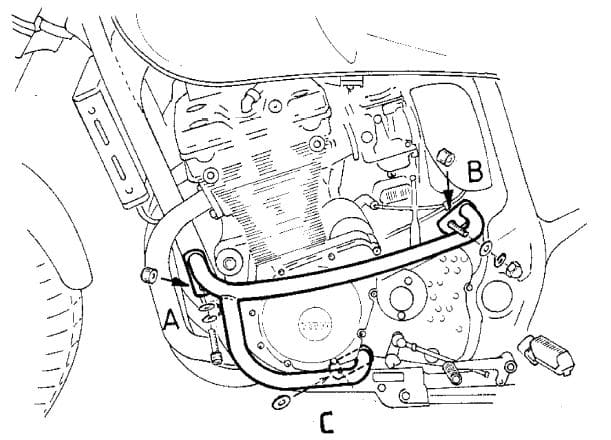 Motorschutzbügel chrom für Suzuki GSX 1200 (1999-2000)/GSF 1200 (2001-2005)