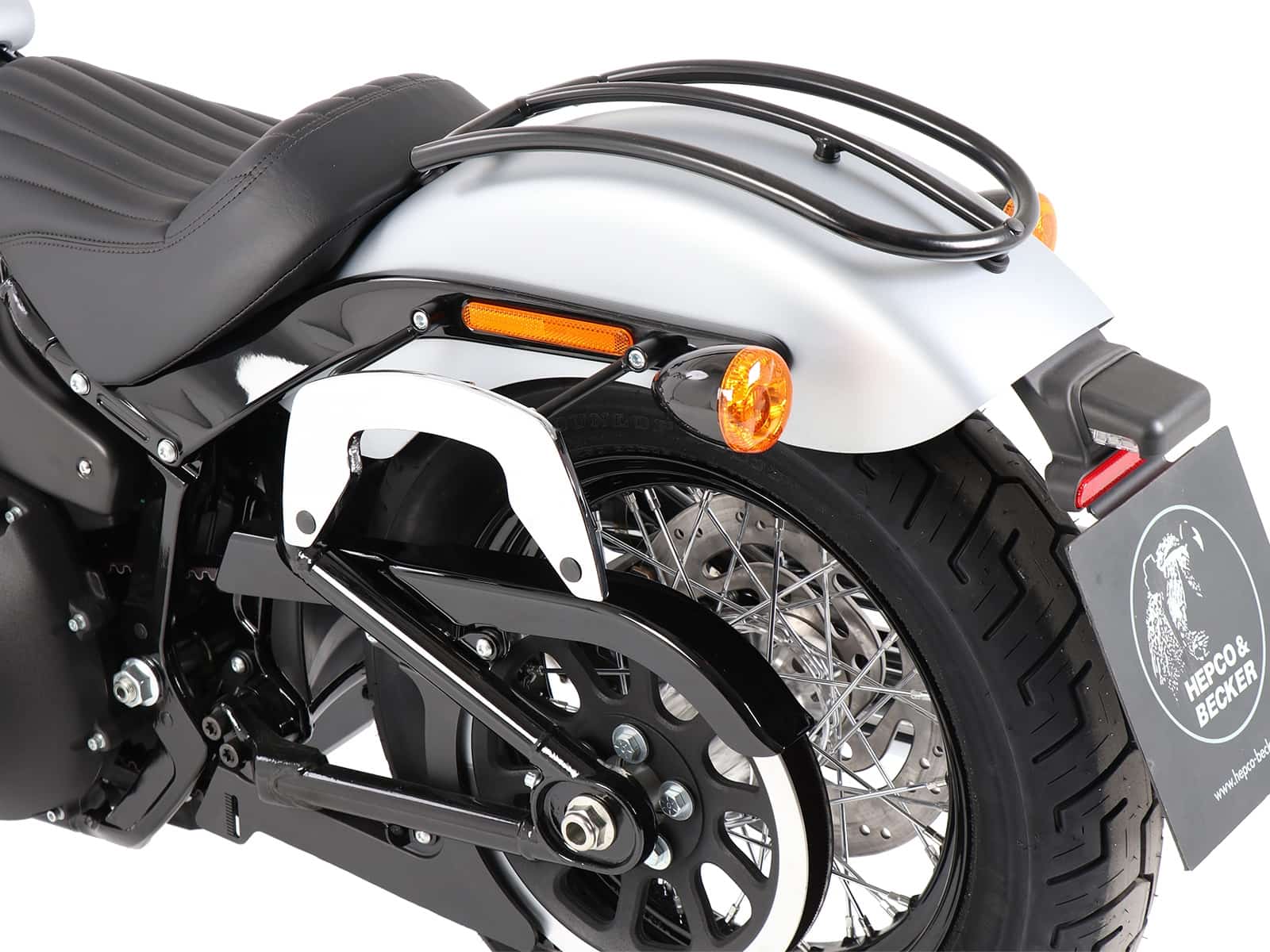 C-Bow Seitenträger chrom für Harley-Davidson Softail Low Rider / S (2018-) C-Bow Seitenträger chrom für Harley-Davidson Softail Low Rider / S (2018-)