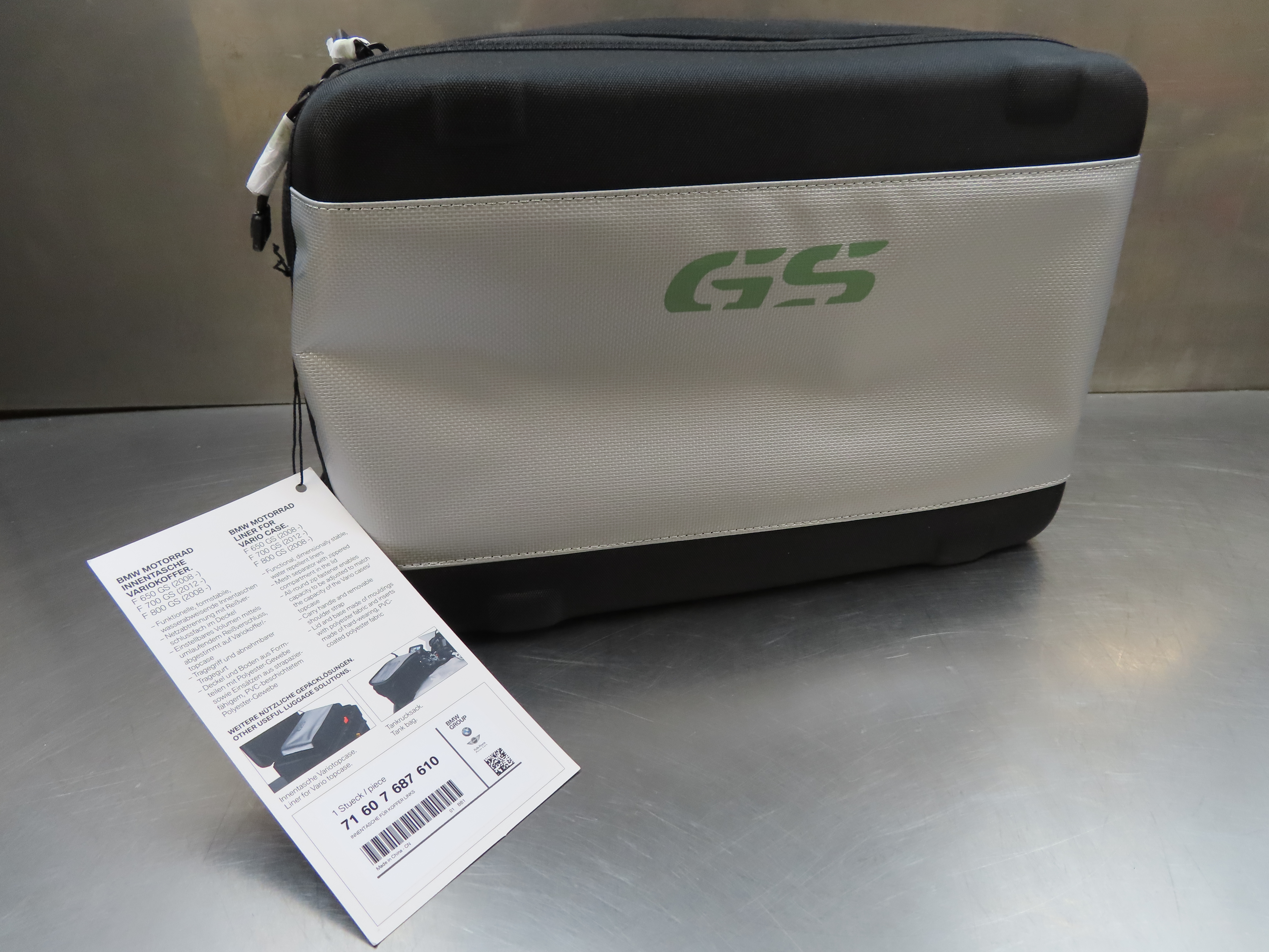 Original BMW Inner Bag for Left Case for K25 R1200GS K70 F700GS K72 F650GS F800GS