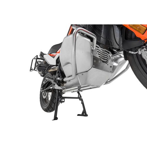 Engine Protection RALLYE Evo, Natural Aluminum for KTM 790 Adventure/ 790 Adventure R - KTM Center Stand