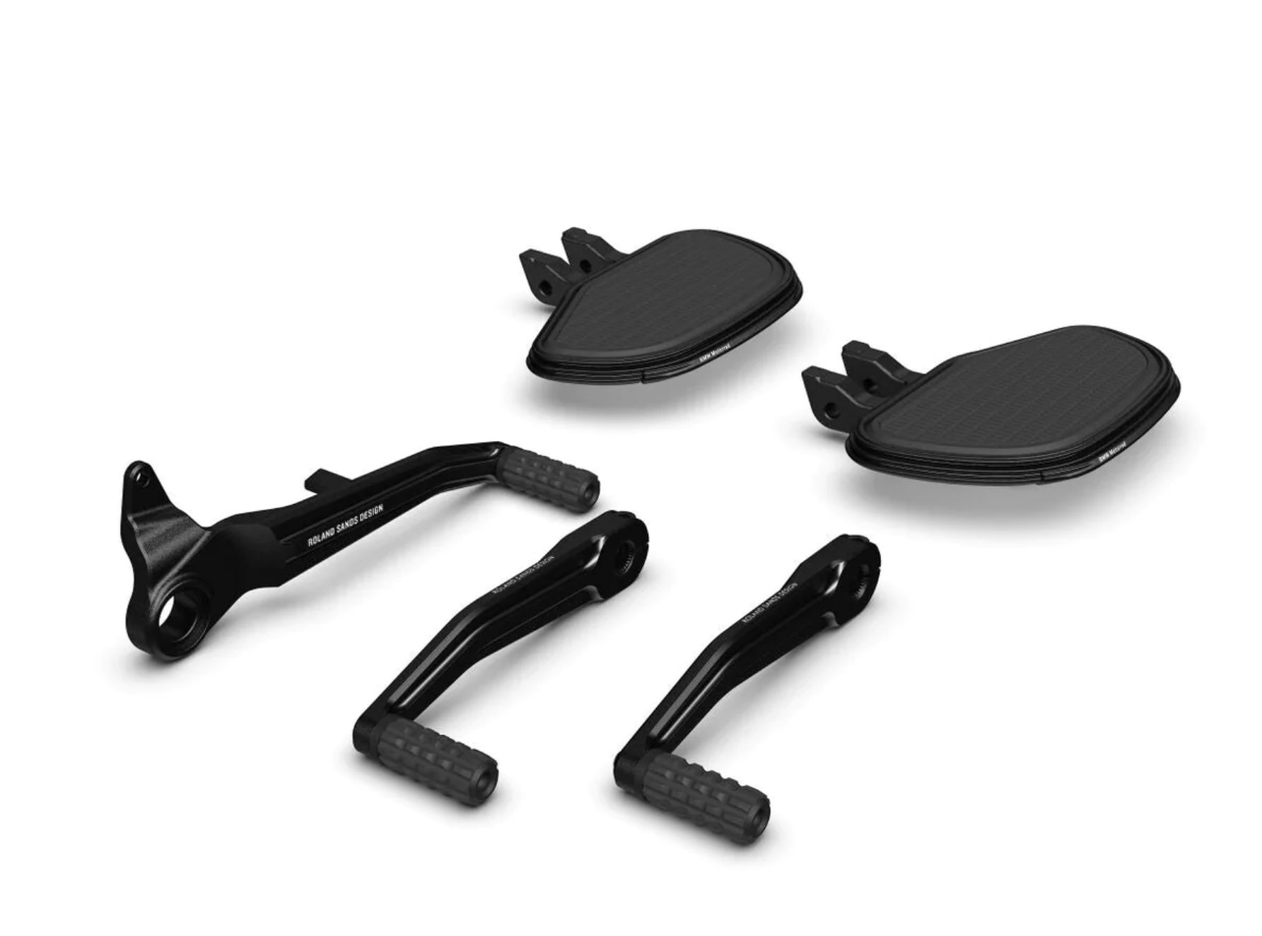 BMW-R18-Trittbretter-mit-Hebeln-Komplettk25dueu5SzdKt Complete Rider Footboard Kit 2 Tone Black Roland Sands Design for BMW R18 + Classic