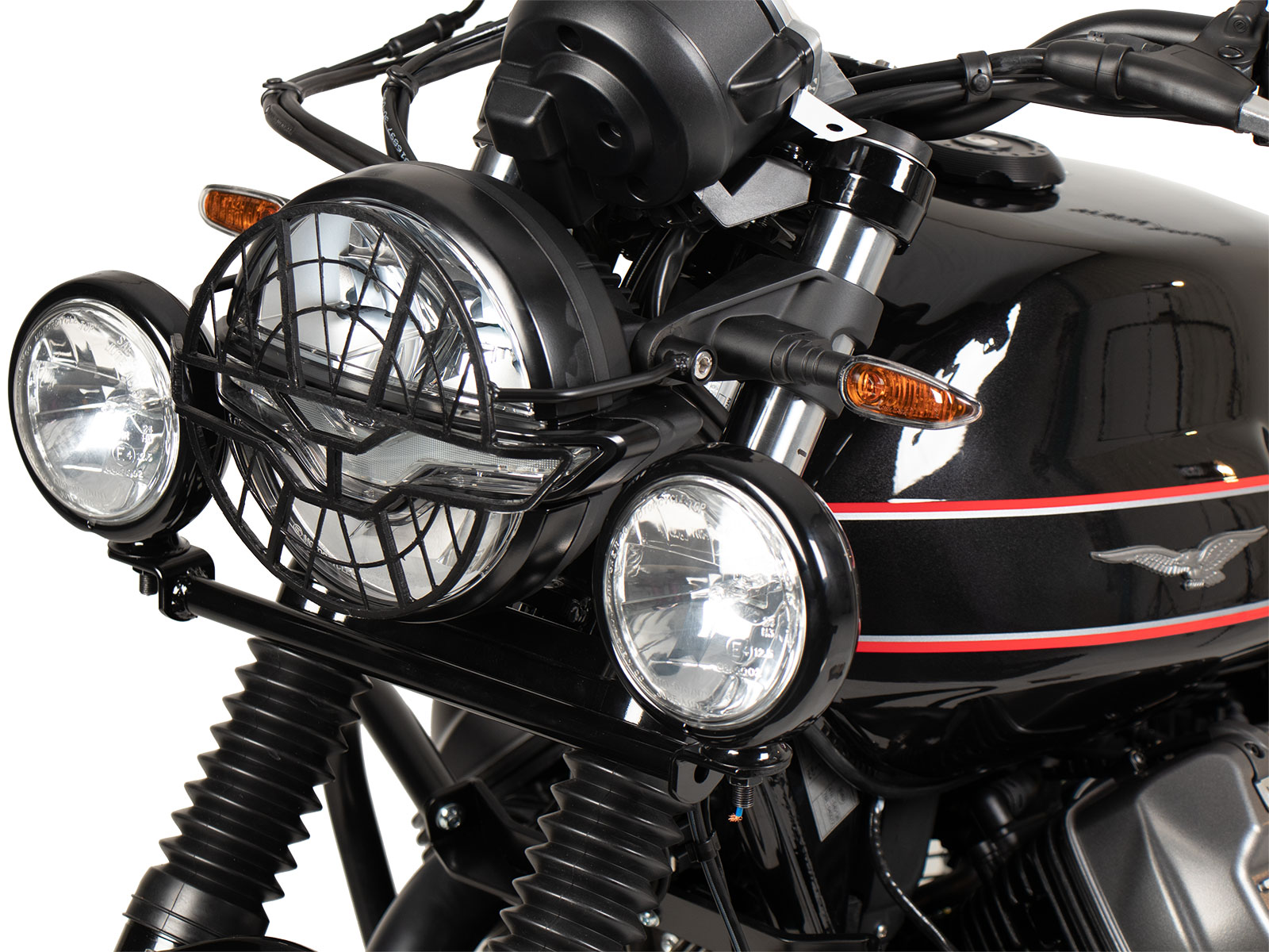 Lampenschutzgitter schwarz für Moto Guzzi V7 Stone Special edition (850ccm) (2022-2023)