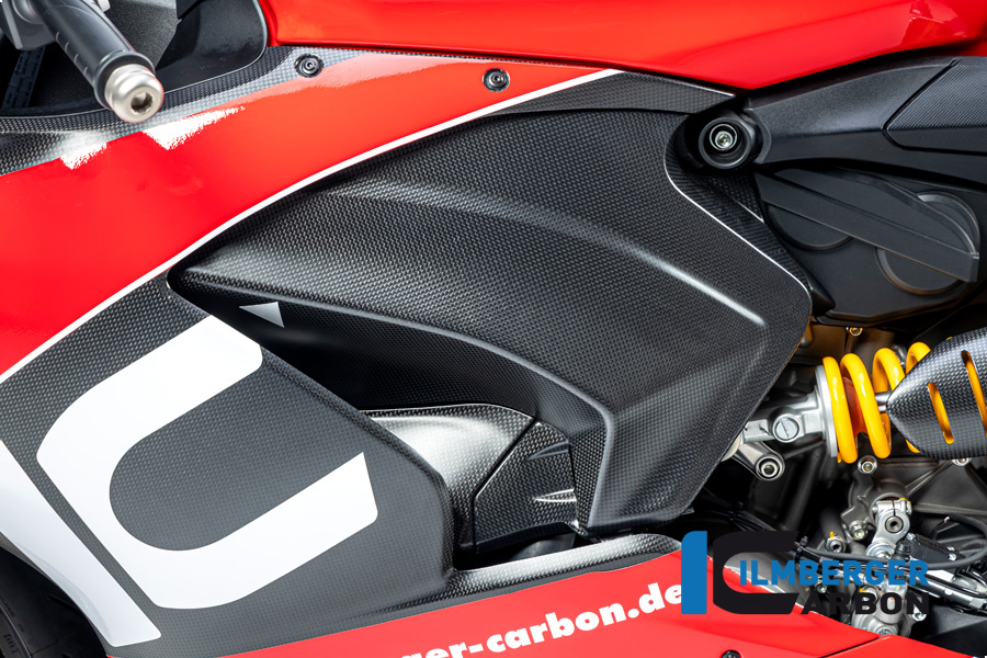 Cache en carbone sous le cadre gauche mat pour Ducati Panigale V2