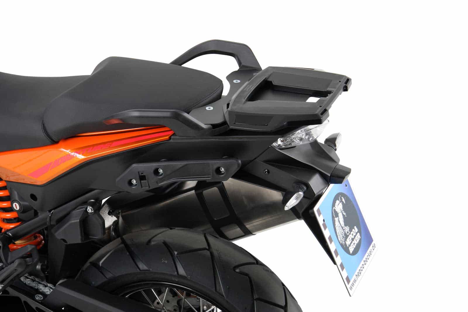 Alurack Topcaseträger schwarz für Kombination mit Original-Gepäckbrücke für KTM 1090 Adventure (2017-2018)