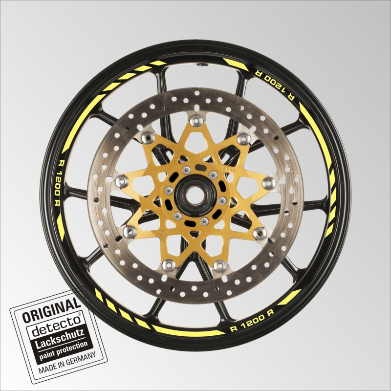 Rim decorative stripes (1) in various colors for BMW R1200R