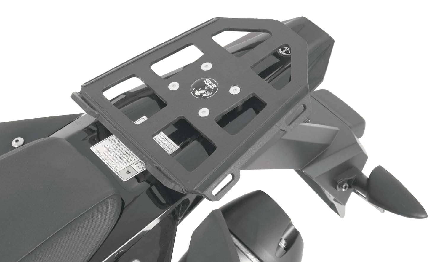 Gepäckbrücke für Universaltopcases mit Kunststoffadapterplatte schwarz für Yamaha WR 125 R/X (2009-2016)