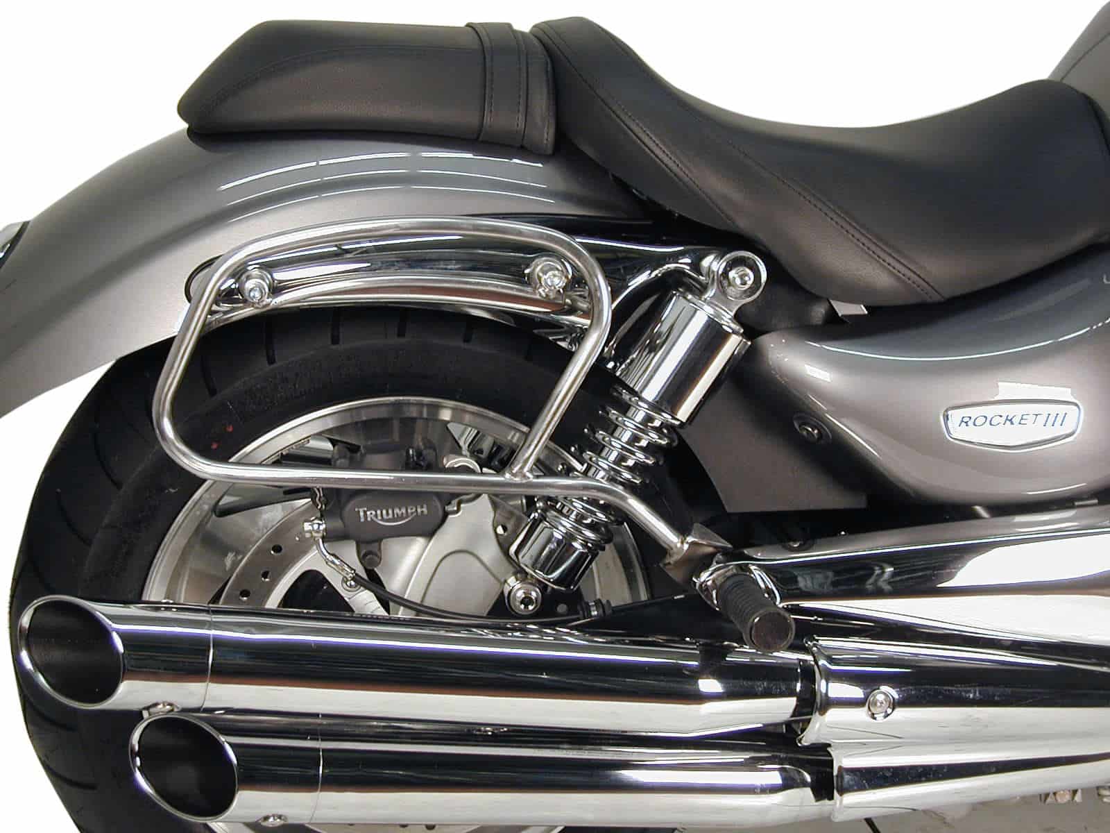 Rohr-Ledertaschenhalter chrom für Triumph Rocket III (2004-2010)