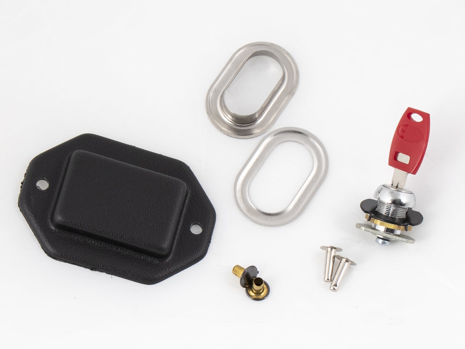 Deckelschließzylinder inkl. Schlossgegenstück für Hepco&Becker Buffalo und Ivory Ledertaschen