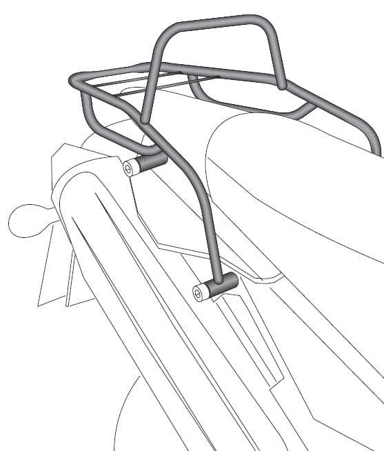 Rohrgepäckbrücke Topcaseträger schwarz für Yamaha XT 660 R/X (2007-2016)