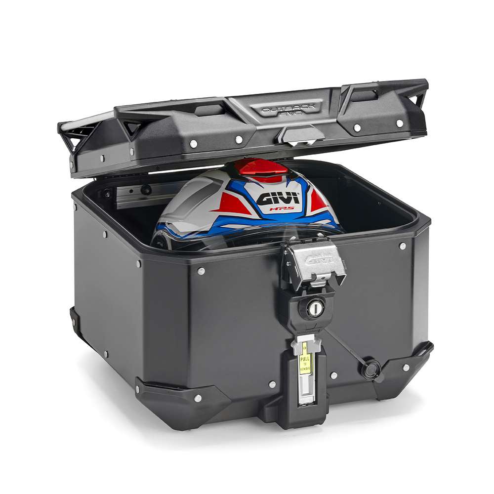 Alu-Topcase schwarz Trekker Outback EVO Monokey 42 Liter / SMART SECURITY LOCK