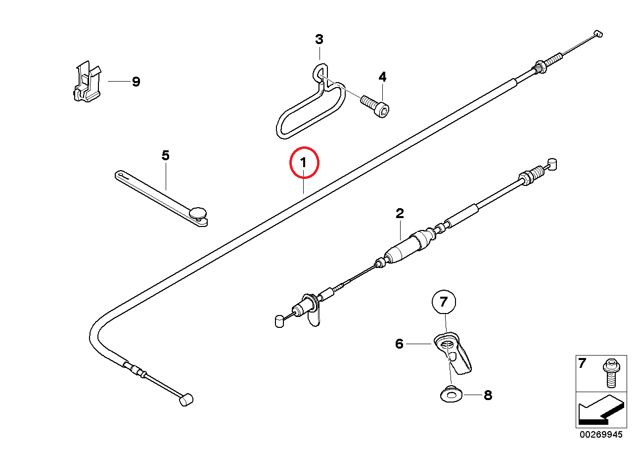 Cavo del gas a prestazioni ridotte BMW F650GS Twin F 650 GS TWIN 32737700908