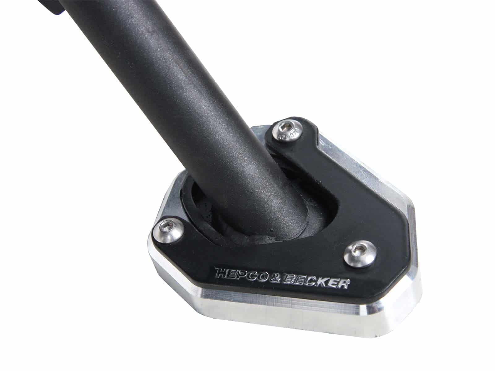 Seitenständerplatte silber/schwarz für Kawasaki Ninja 400 (2018-2023)