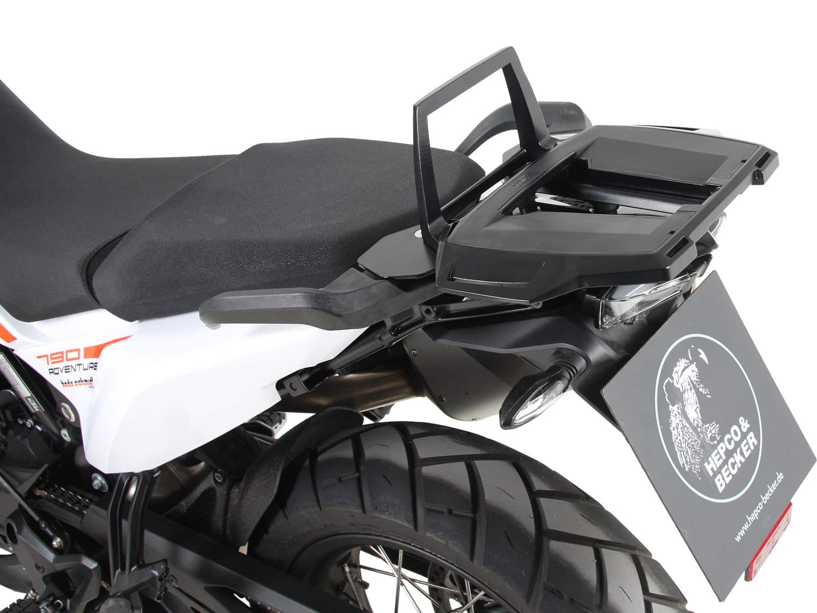 Alurack Topcaseträger schwarz für Kombination mit Originalgepäckbrücke schwarz für KTM 790 Adventure  (2019-2021)