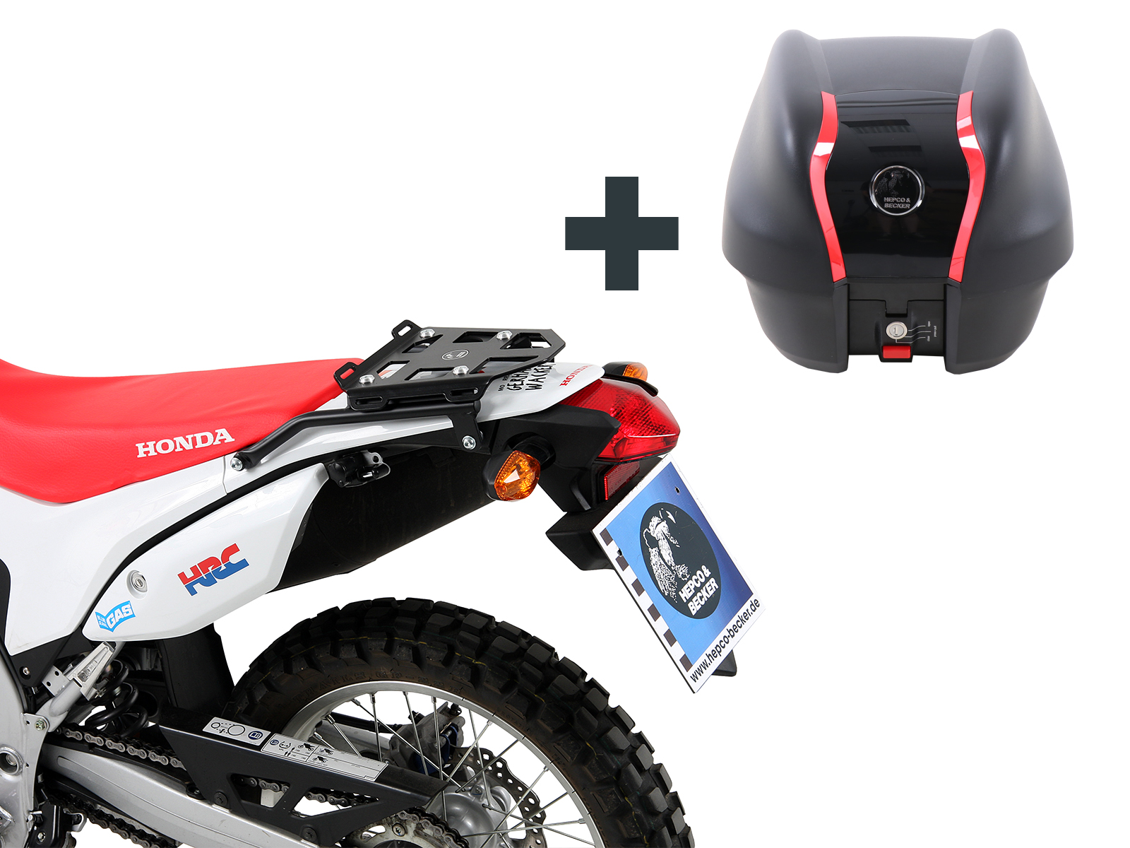 Topcase - Set Journey Topcase 30 und Träger für Honda CRF 250 L ab 2012 / Rally ab 2017