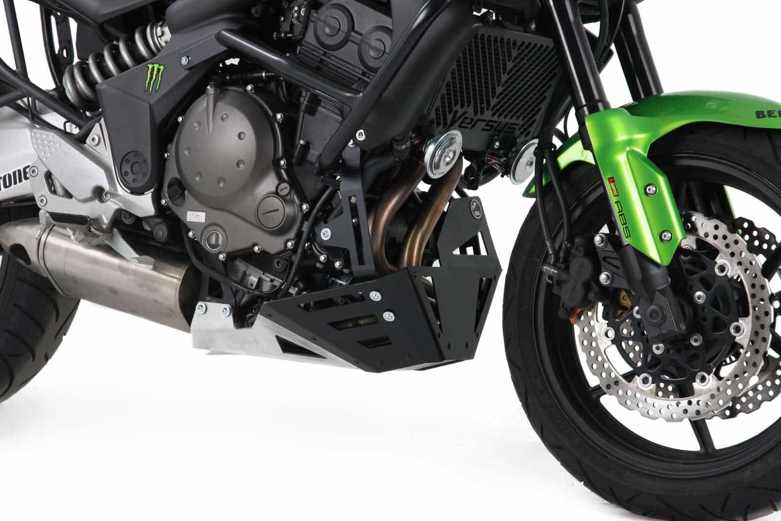 Motorschutzplatte schwarz/silber für Kawasaki Versys 650 (2007-2014)