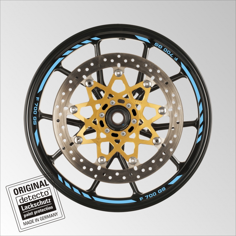 Bandes décoratives de jante en différentes couleurs pour BMW F700GS