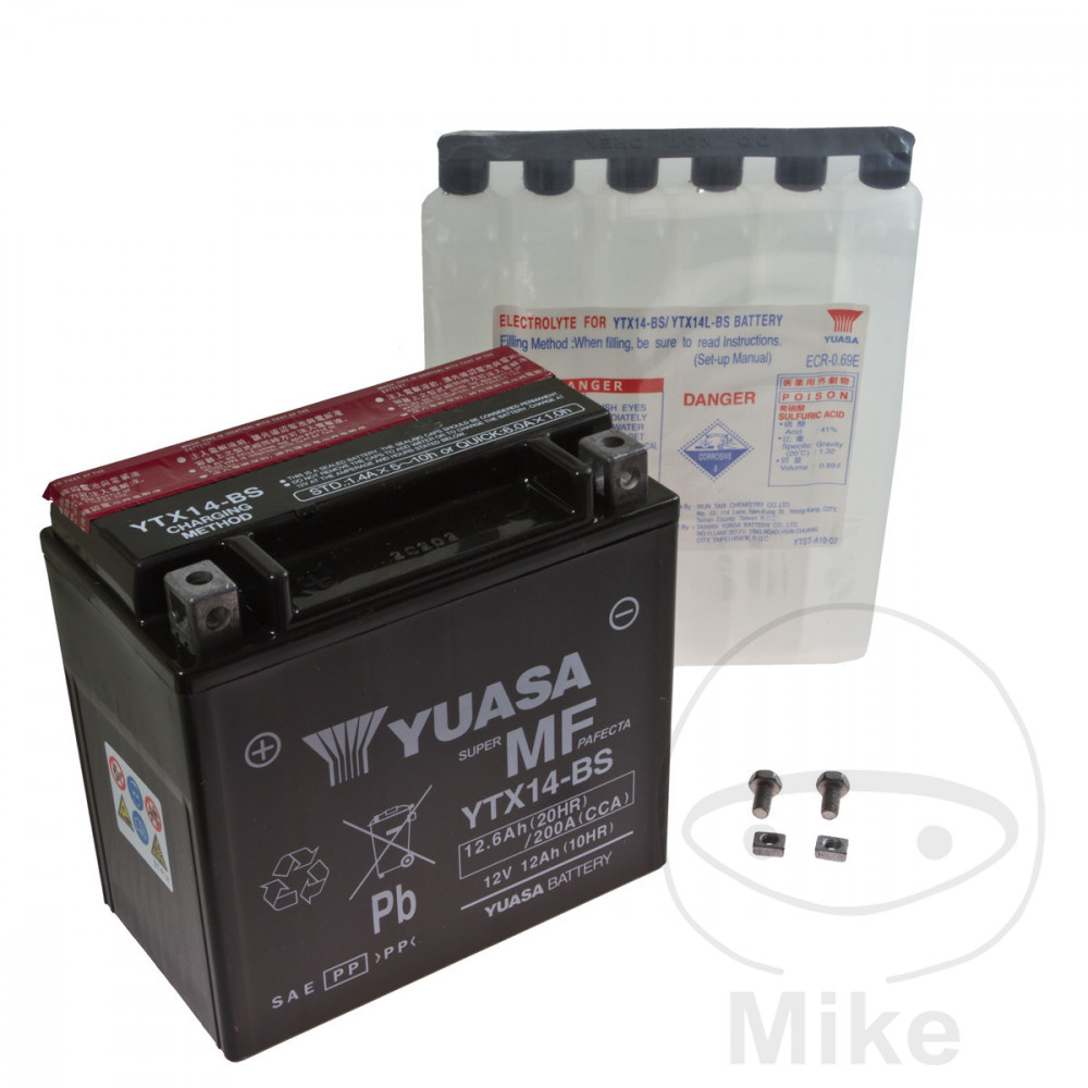 1000_7070709OYo7w92e1L1JT Batterie Moto YTX14-BS YuasaAlternative : 0170 3679 3950 9189