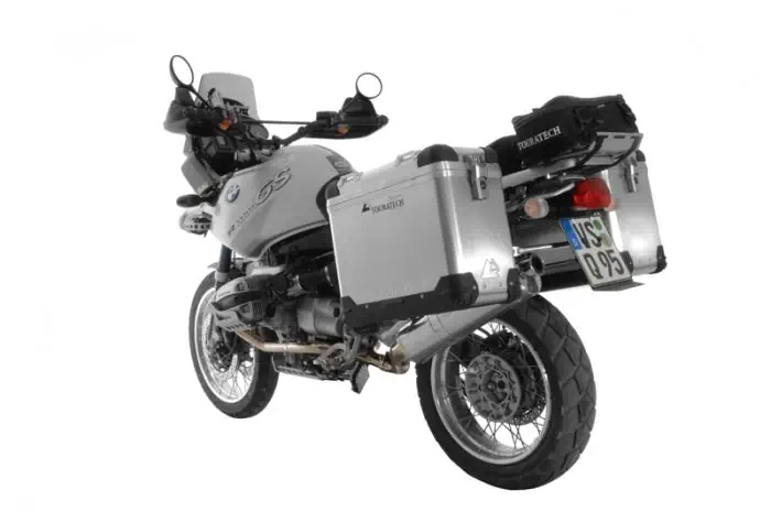 Système de valises ZEGA Pro 38/45 Litres avec support en acier inoxydable pour BMW R1150GS/ R1150GS Adventure/ R1100GS/ R