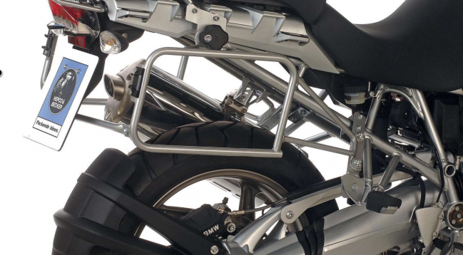 Soporte de maletas Hepco&Becker Lock-it plateado para BMW R1200GS (2008-2012)