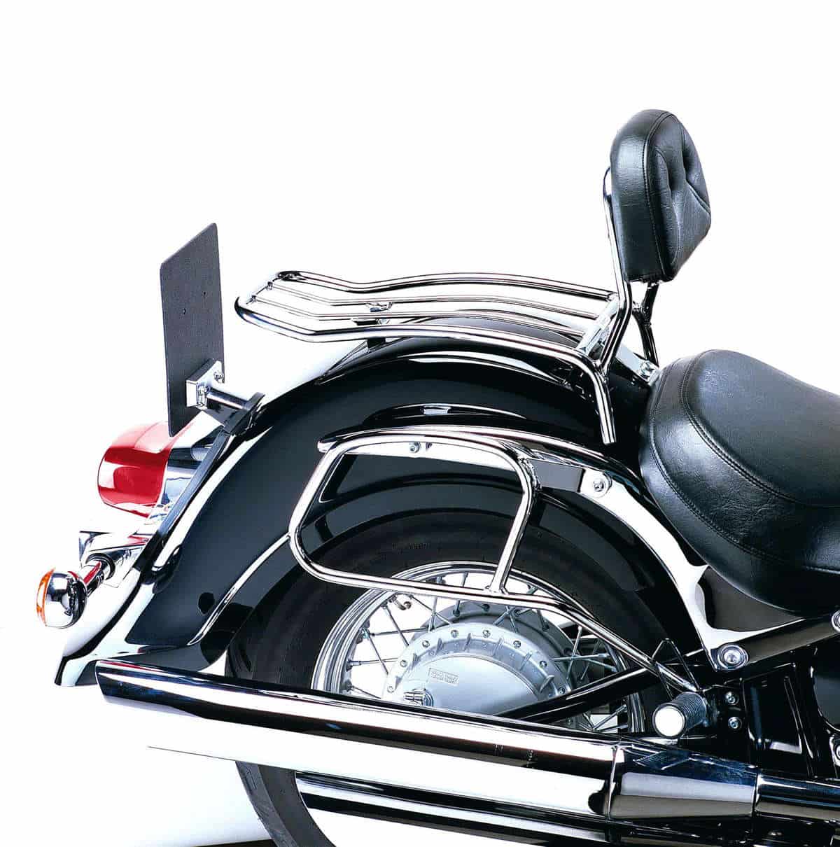 Rohr-Ledertaschenhalter chrom für Kawasaki VN 1600 Classic (2003-2008)