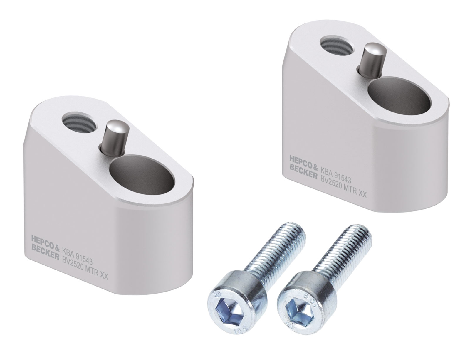 Lenkererhöhung mit Versatz 30 mm hoch, 20 mm zurück, silber für Triumph Tiger Explorer 1200 (2012-2020)